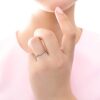 Engagement Wedding Ring Set Sterling Silver Round Cubic Zirconia CZ