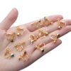 12pcs Imitation Crystal Clip-on Earring Converters Earring
