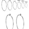 Fake Earrings Hoop Non-pierced Nose Ring Spring Hoop