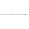 14k White Gold Adjustable Anklet With Lobster Clasp