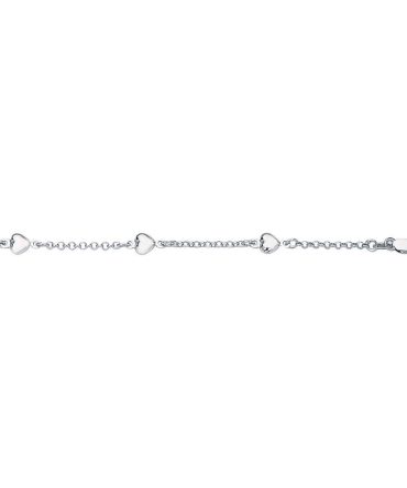 14k White Gold Adjustable Anklet With Lobster Clasp
