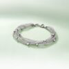Ross-Simons Italian Sterling Silver Beaded Mesh Bracelet