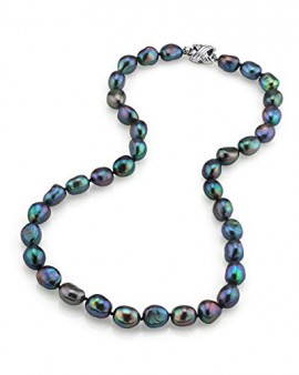 THE PEARL SOURCE Sterling Silver 9-10mm AAA Quality Baroque