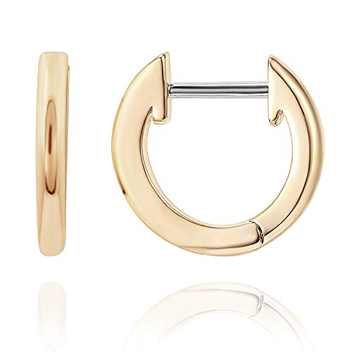 PAVOI 14K Yellow Gold Plated Cuff Earrings Huggie Stud
