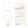 Moon and Star Medallion Pendant Necklace