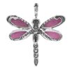 American West Sterling Silver Pink Rhodonite Pendant Enhancer