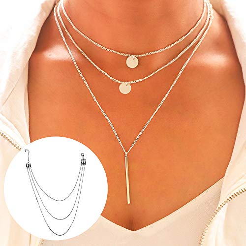 6 Pack Layered Necklace Spacer Clasp, 3 Strand Necklace