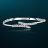 Elegance in Diamonds: 1/4 Cttw Open Cuff Bangle Bracelet