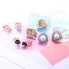 YADOCA 4 Pairs Clip Earrings for Women Fashion Rose