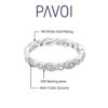 14K White Gold Plated Rings Cubic Zirconia Band Round