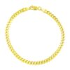 Nuragold 14k Yellow Gold 4mm Solid Chain Bracelet or Anklet