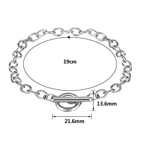 12 Pieces Chain Bracelets Alloy Metal Plated
