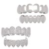 Diamond Silver Grillz Teeth Vampire Fangs and Silver