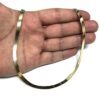 14k Yellow Solid Gold Herringbone Chain Necklace