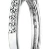 Platinum-Plated Sterling Silver Halo Ring set