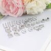 LOYALLOOK 10 Pairs Silver Stainless Steel Ear