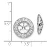 14k White Gold 1ct Diamond Ear Jacket Jackets - Perfect Fashion Gift for Her, Ideal for Anniversaries, Birthdays, and More