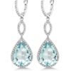 Gem Stone King Sterling Silver Long Drop Dangle Earrings