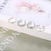Adramata 4 Pcs 925 Sterling Silver Adjustable Toe & Finger Ring Set for Women 🌸
