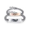 Lovastar 2PCS Couples Bracelets Set Stainless Steel Love Heart