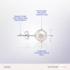 PAVOI Sterling Silver Round Stud Freshwater Cultured Pearl Earrings