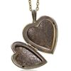 Flowers Heart King Locket Pendant Necklace Charm