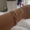 Reoxvo Gold Bracelets for Women,Stacking Beaded Ball