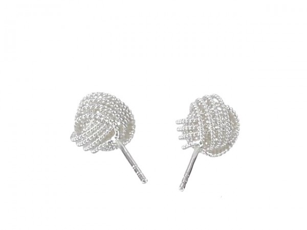 Twisted Cable Braided Rope Knot Love Knot Stud Earrings
