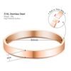 MeMeDIY Personalized Bracelet with Free Laser Engraving - Custom Stainless Steel Cuff Bangle for Women & Girls, Rose-Gold (Small & Large Sizes)