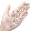 Tornito 12 Pairs Lotus Flower Earring Studs