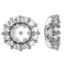1/2ct Halo Diamond Earring Jackets 14K White Gold