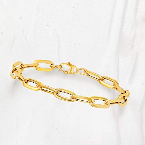 Ross-Simons Italian 14kt Yellow Gold Oval Paper Clip Link Bracelet