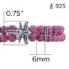 American West Sterling Silver Pink Rhodonite Gemstone
