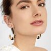Acrylic Earrings Statement Tortoise Hoop Earrings