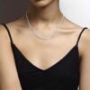 MiaBella Solid Sterling Silver Italian 5mm Diamond