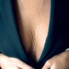 Gold Body Chain Bead Cross Bra Body Chain
