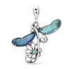 Sterling Silver Abalone Shell and Variscite Gemstone