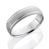 Size 10 Mens 10K White Gold Comfort Sandblast Finish
