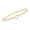 Ross-Simons 14kt Yellow Gold 2-Strand Heart Center Anklet
