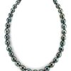 THE PEARL SOURCE 14K Gold 9-11mm Baroque Genuine Black