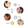 Elegance in Variety: 6 Pairs of Rose Flower, Pearl, and CZ Clip-On Earrings - Hypoallergenic Style Set