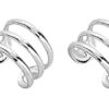 Band No Pierce Ear Cuff Wrap Earrings, Set of Two