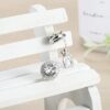 Sllaiss Sterling Silver 10mm Halo Ear Clip Swarovski Crystals
