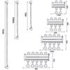 14 Pieces 4 Sizes Slide Magnetic Clasp Connectors Tube