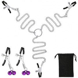 Women Chain with Adjustable Clamp Clips Non-Piercing