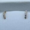 Rose Gold 14K Round Lab Grown White Diamond Ladies Hoop Earrings