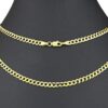 Nuragold 14k Yellow Gold 4mm Solid Chain Bracelet or Anklet