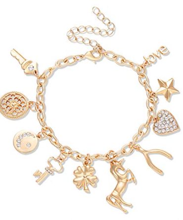 CEALXHENY Women’s Charm Bracelet Polished Unicorn Star