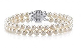 White Freshwater Cultured Pearl Double Strand Bracelet