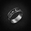 HZMAN 8mm Moon Star Sun Statement Ring